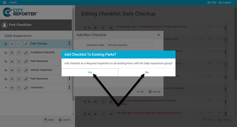 Create custom checklist