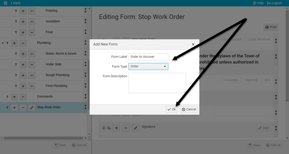 Create other order forms